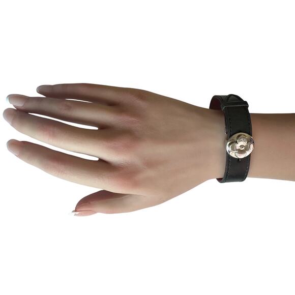 Louis Vuitton Black Leather Monogram Wish Bracelet - Picture 16 of 16